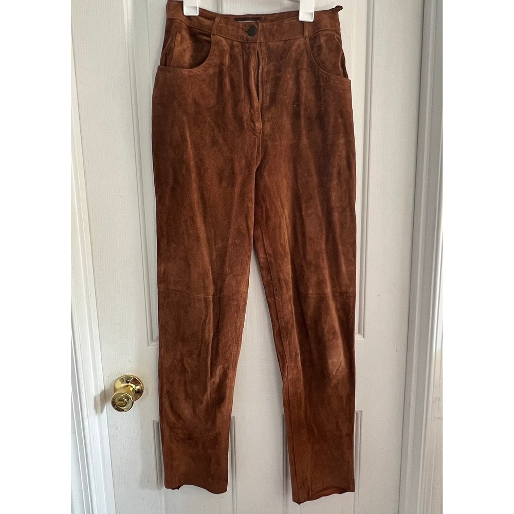 Toffs Vintage Brown‎ Suede High Waisted Tapered Pants W 8M 3419 - AS IS